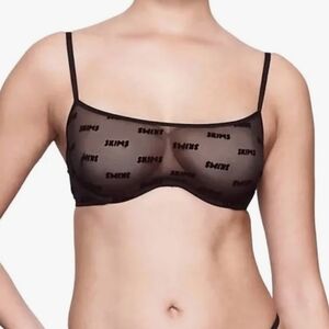 SKIMS After Hours Straight Neck Underwire Bra Onyx XXS/NWT